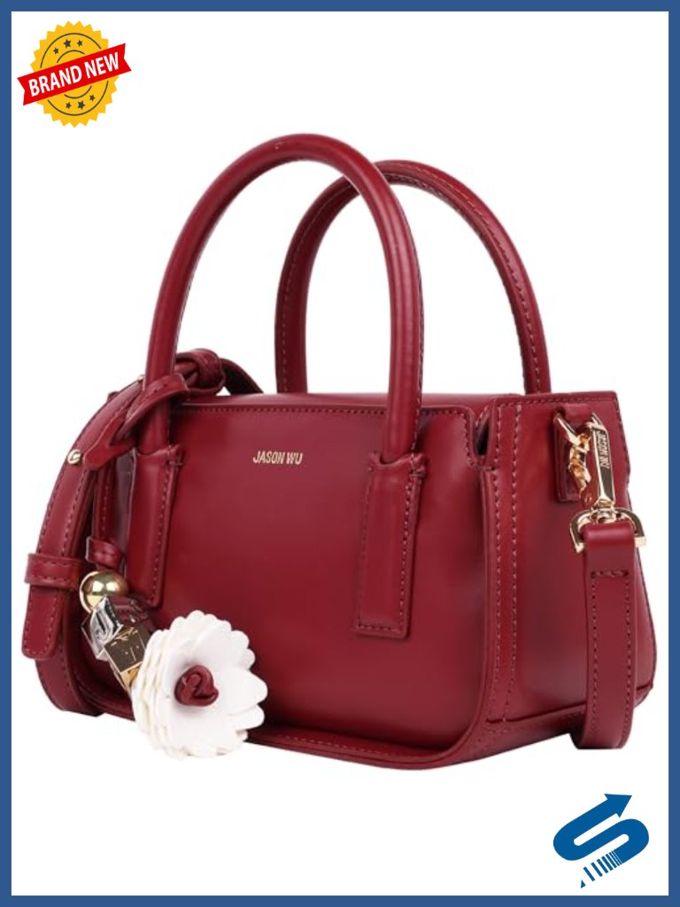 Mini Satchel, Dual Handle & Crossbody Strap, Polyurethane, Structured